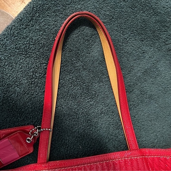 Coach ❤️ Soft Leather Red coach bag patient leather - Picture 11 of 12